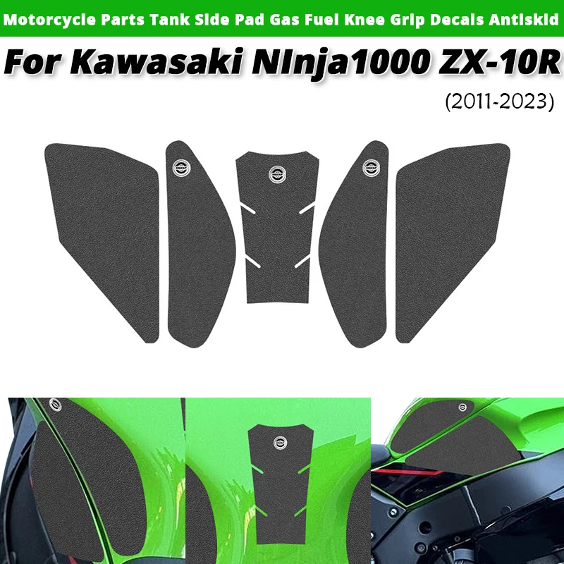 

For Kawasaki NInja1000 ZX-10R 2011-2023 Motorcycle Parts Tank Slde Pad Gas Fuel Knee Grlp Decals Antlskld Slip on Kawasaki Ninja