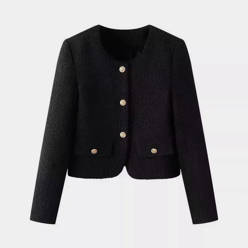 

Small Fragrance Coat - French Retro Style - High-End Feel - Small Fragrance Round-Neck Coat