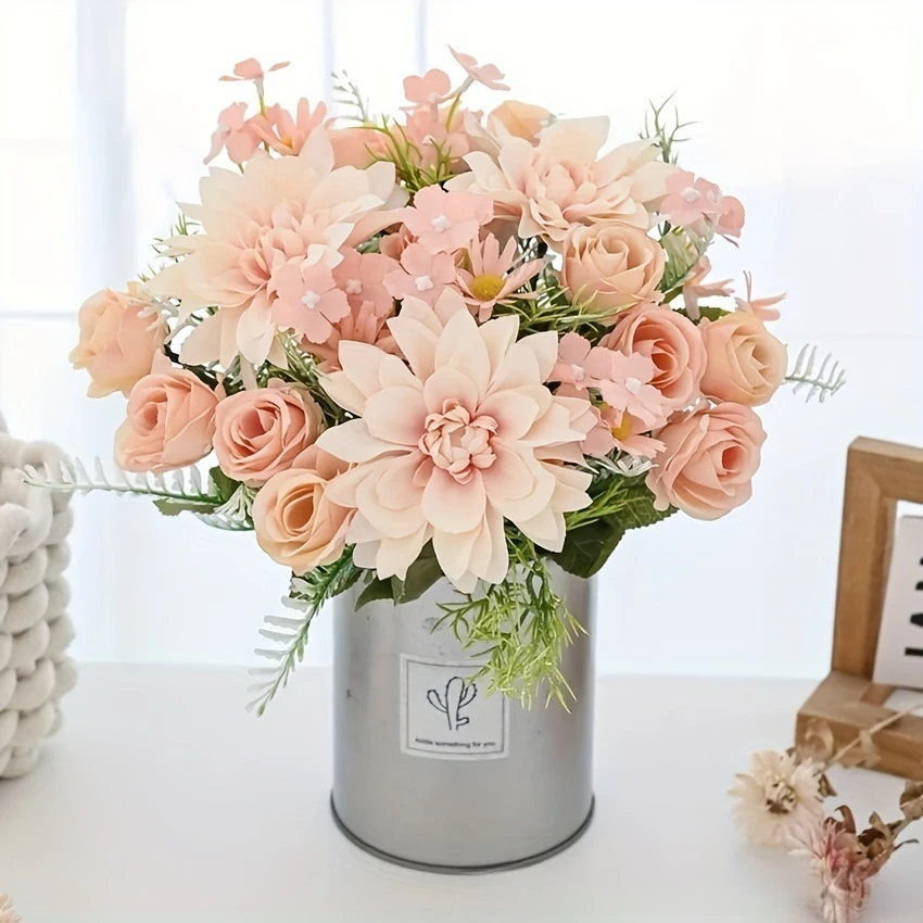 

Artificialflower Silk Dahlia peony Holiday Wedding Outdoor Garden bridal bouquet Home vase table Diy gift scrapbook Decor
