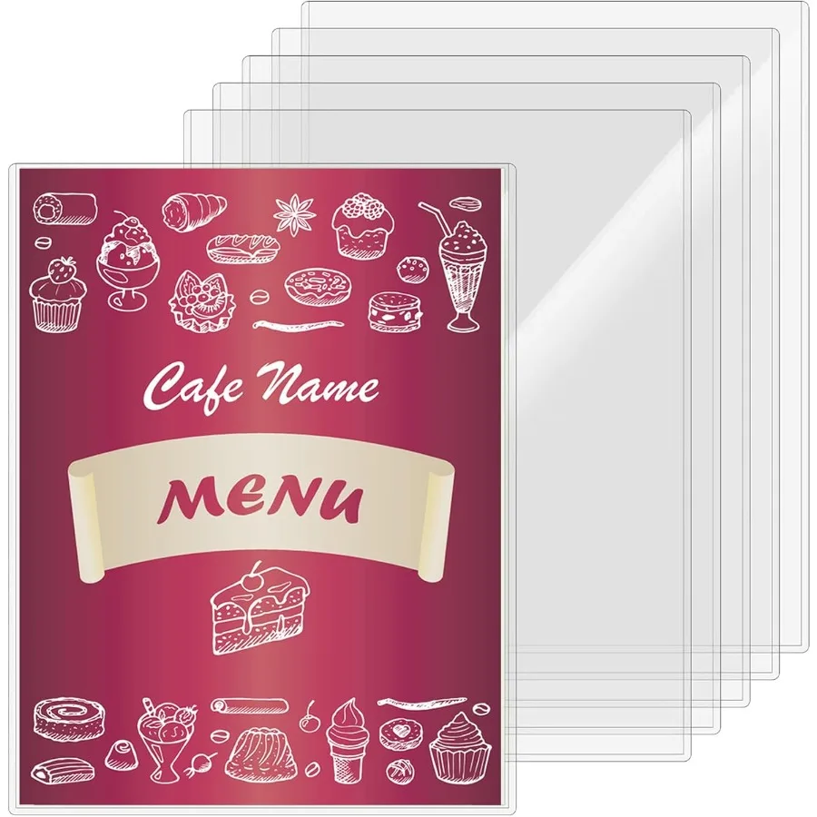 

6PCS 8.5 x 11 Rigid Print Protectors Clear Hard Plastic Page Sheet Protectors Hard Plastic Sleeves for Paper Photo Poster Docum