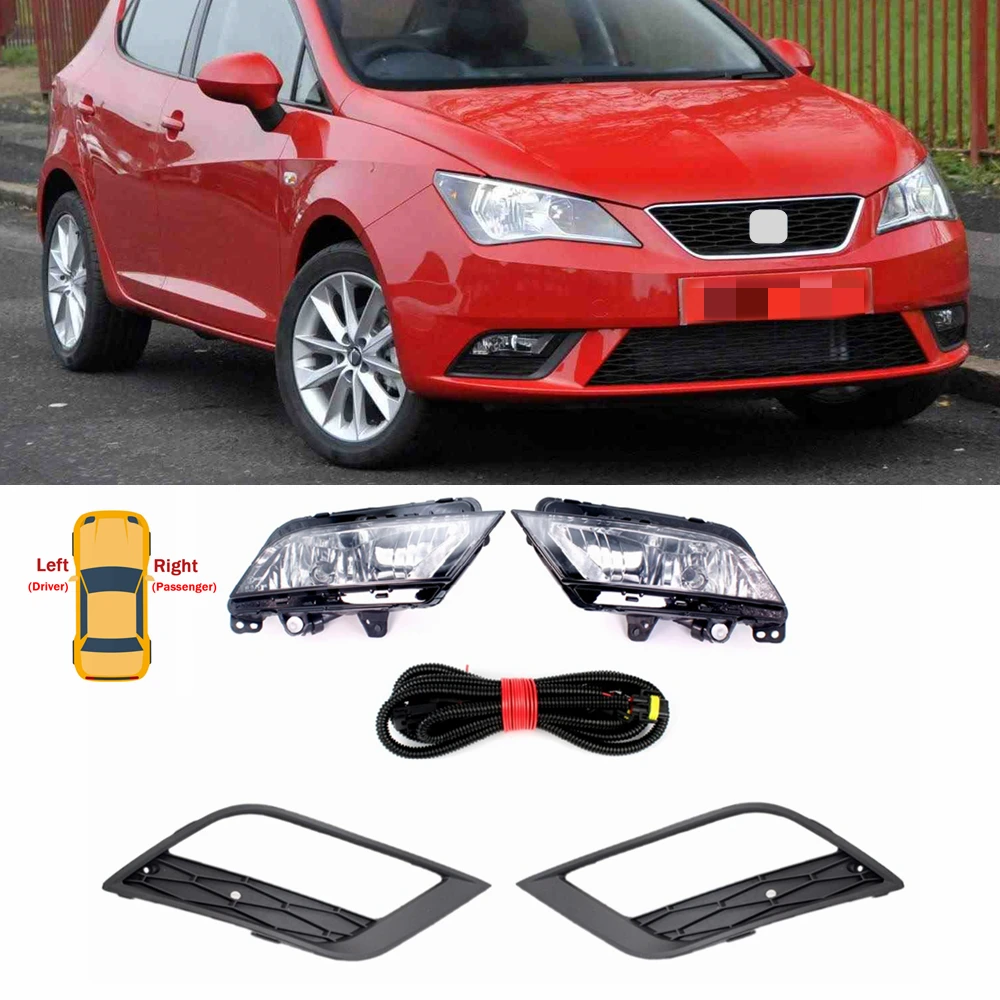 Halogen Fog Light For Seat Leon 2013 2014 2015 2016 Front Bumper Fog Light Lamp Fog Light Grille And Wire Assembly