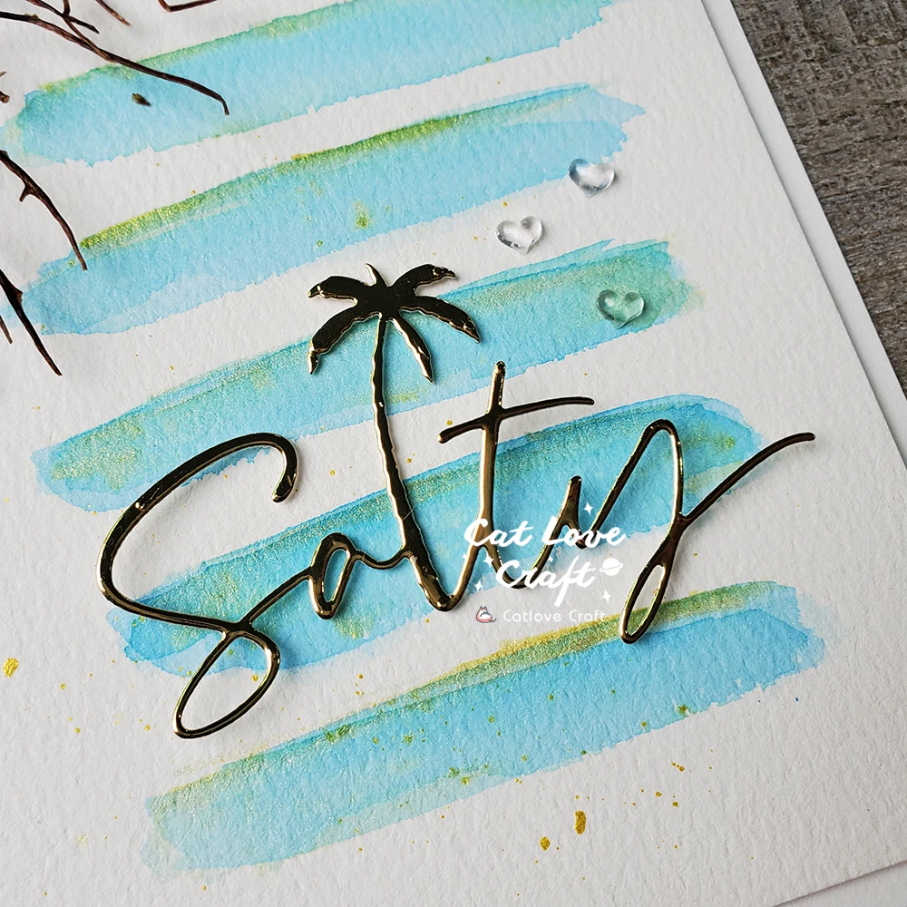 Catlove المالح كلمة المعادن قطع يموت سكرابوكينغ قالب سكين Stencil يموت قطع بطاقة صنع Craft بها بنفسك الحرفية النقش جديد يموت ل