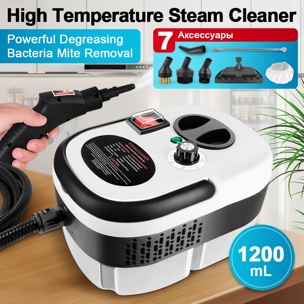 

1500W Steam Cleaner 3BAR Pressure Handheld High Pressure Steam Cleaner High Temperature Cleaning Machine for Home Work wit Brush