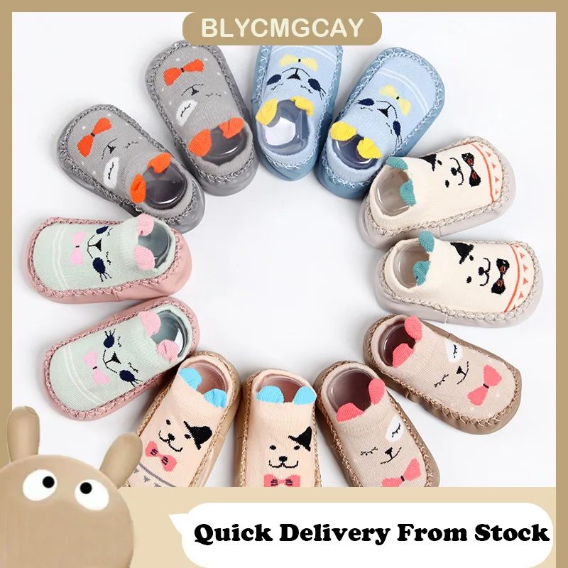 3-36 Months Spring Summer Newborn Rubber Soles Baby Socks Infant Baby Girls Boys Shoes Baby Floor Socks Anti Slip Soft Sole Sock