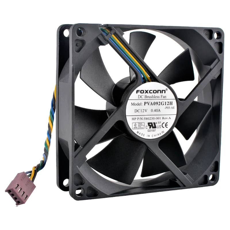 PVA092G12H 9.2cm 92mm fan 92x92x25mm DC12V 0.40A High speed cooler cooling fan for chassis CPU