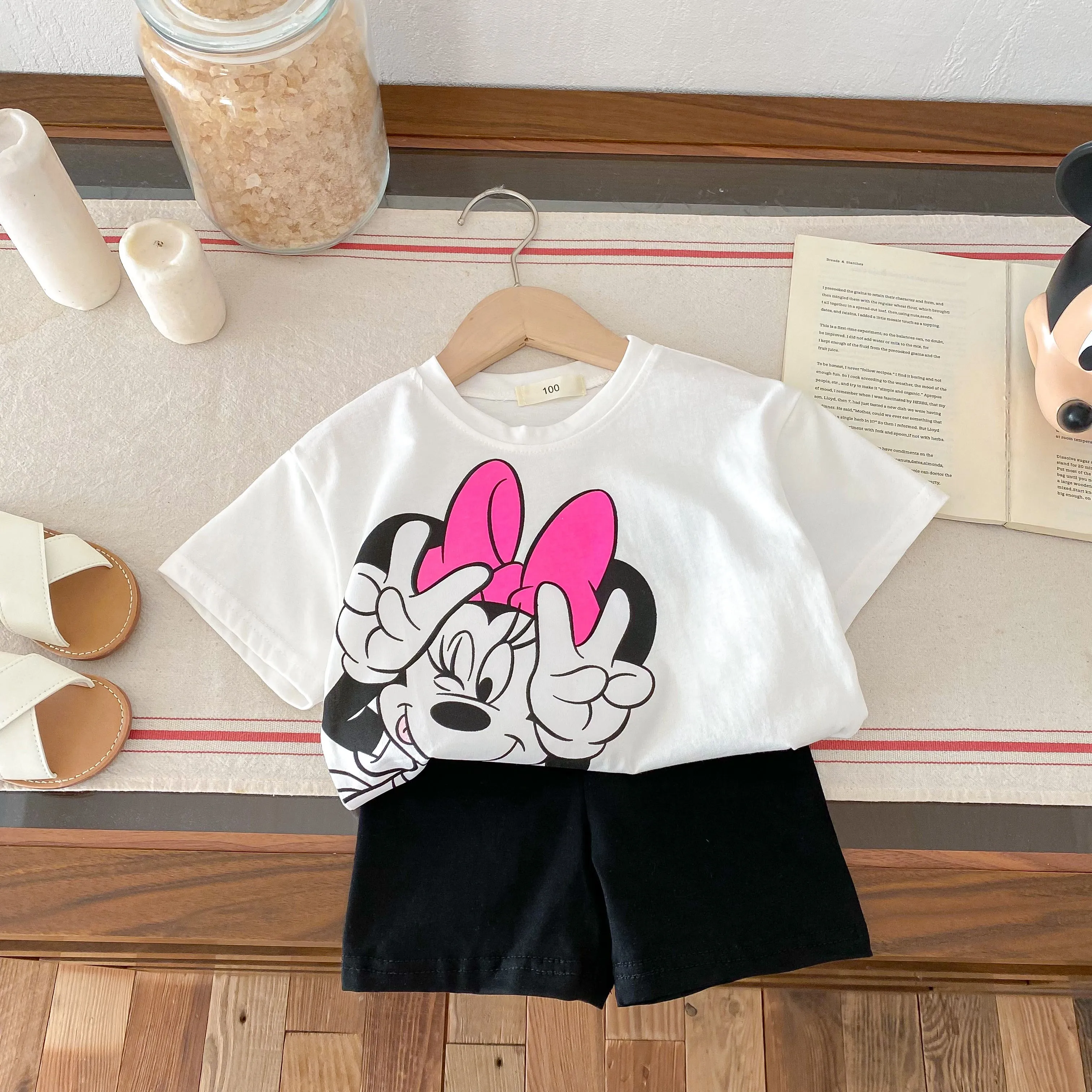 Trendy Brand Baby Girl T-shirt Shorts Set Summer Clothing Children\'s Wear Short Sleeve Suit Kids Disney Cartoon Cute Tracksuits