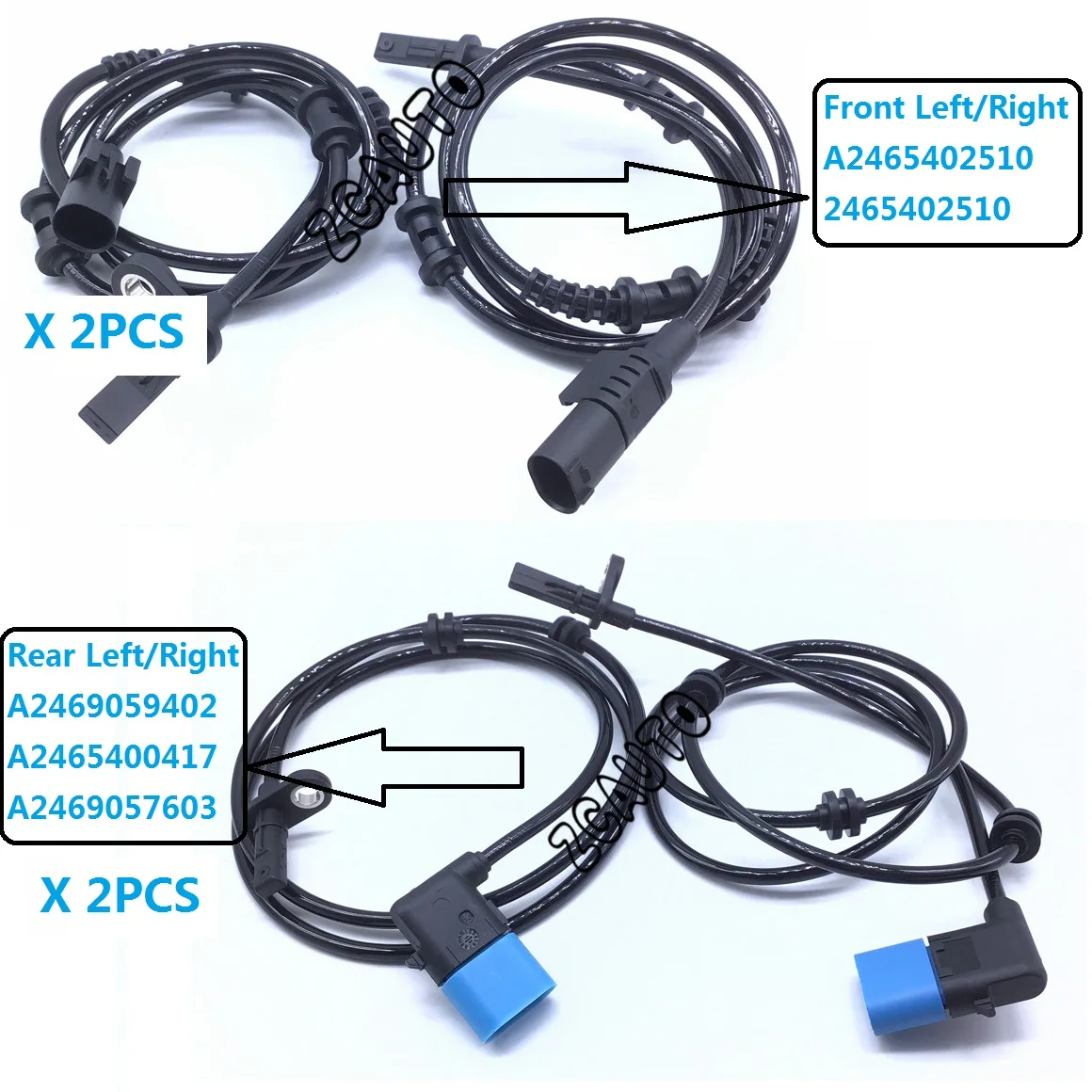 A2465402510 A2469059402 Front Rear Left & Right ABS Wheel Speed Sensor for Mercedes C117 X156 CLA250 GLA250