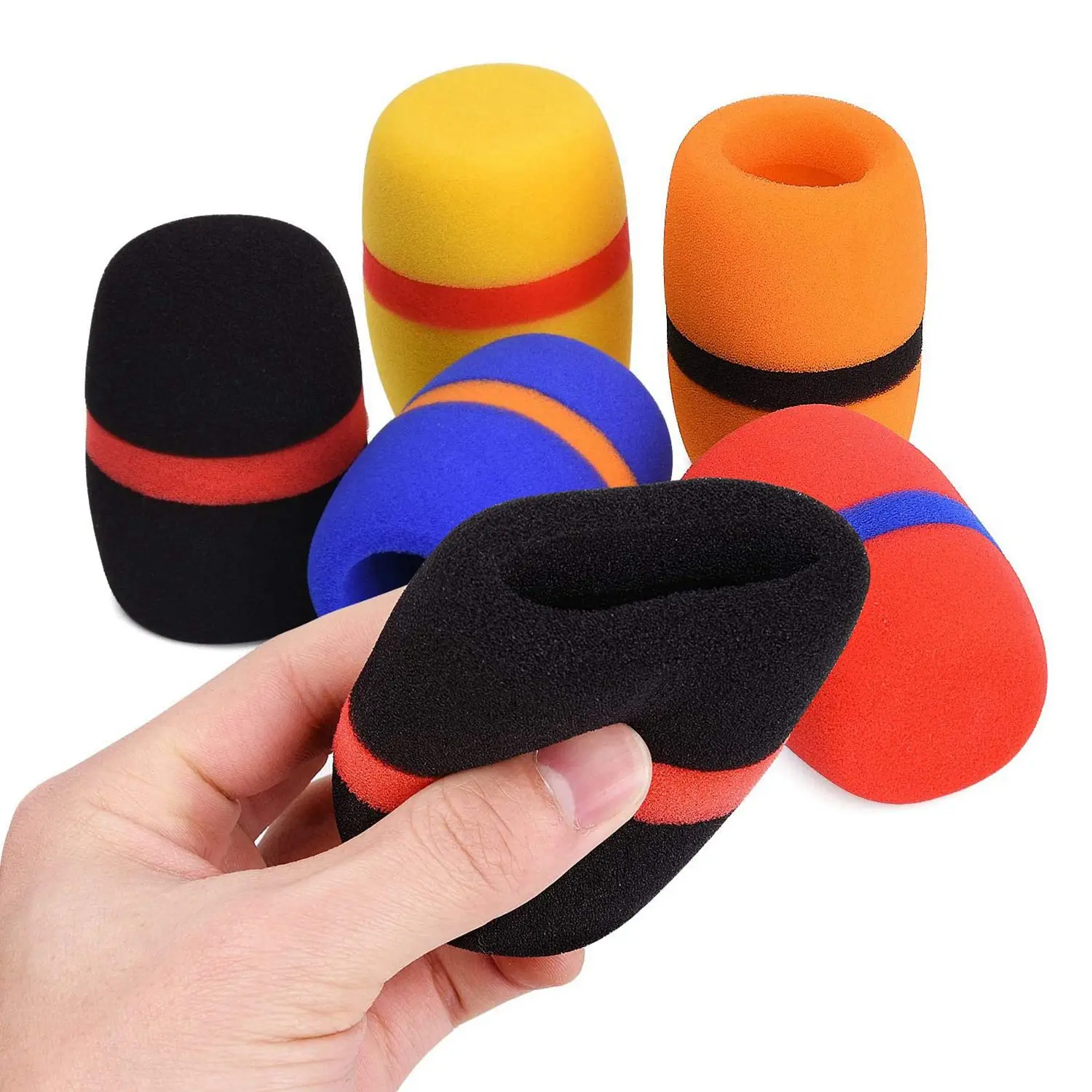 10Pcs Headset Windscreen Thickened KTV Handheld Dust Proof Soft Sponge Microphone Cover Replacement Accessories