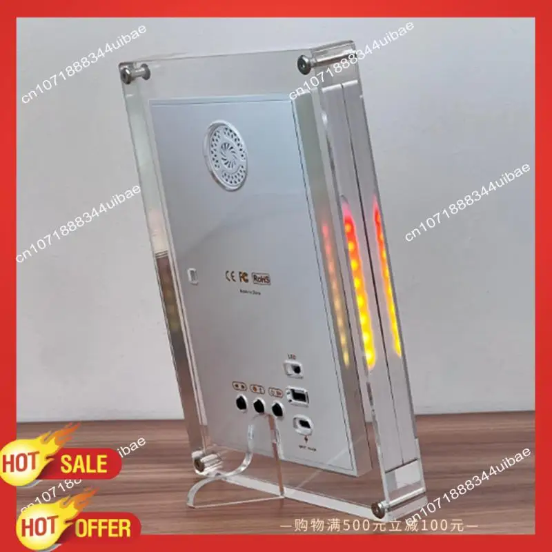 B47C IPS กรอบรูปดิจิตอลพร้อม Music-Sync LED Ambient Light หมุนอัตโนมัติ 4GB/เล่นภาพ US Plug