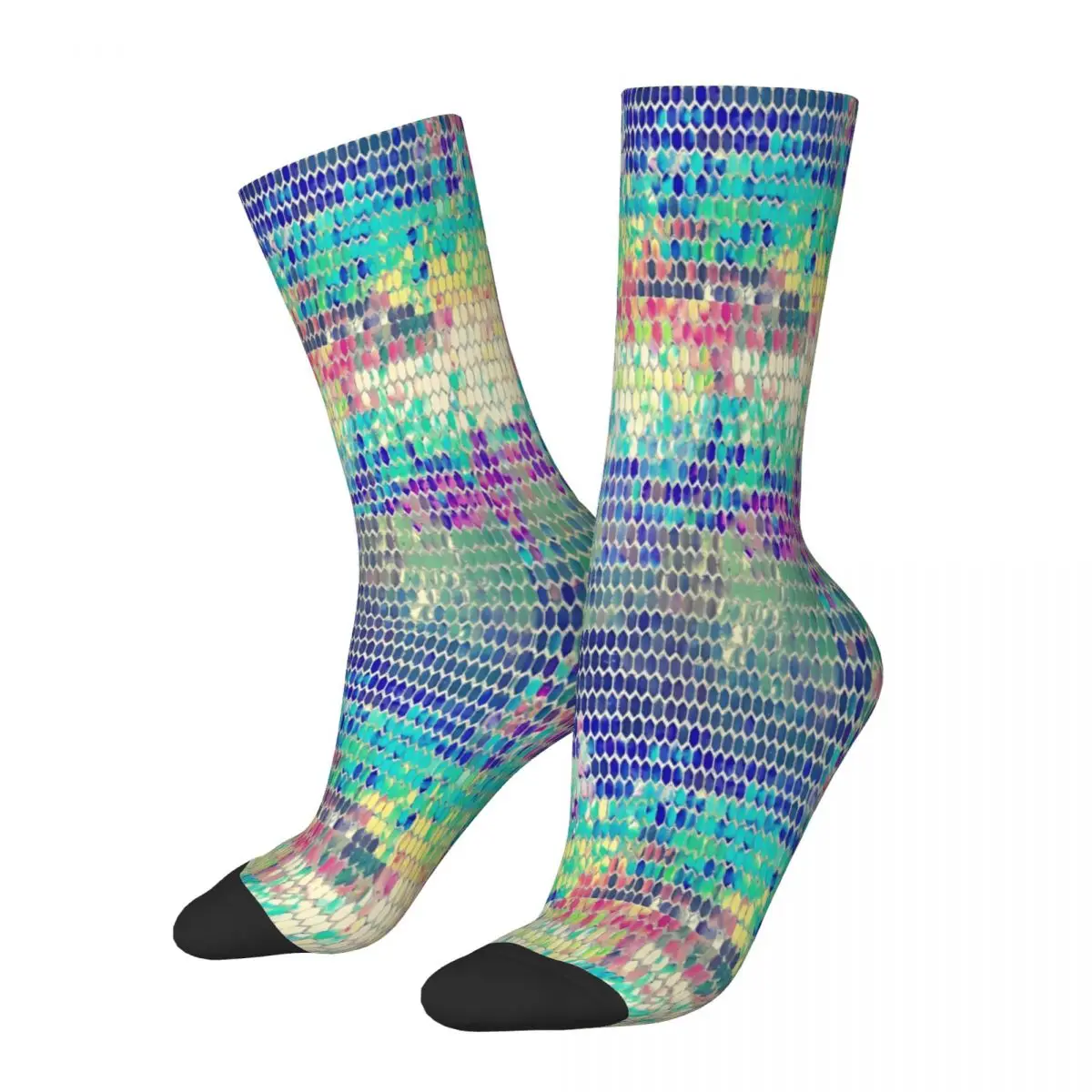 Glittery Sequins Socks Male Mens Women Winter Stockings Polyester