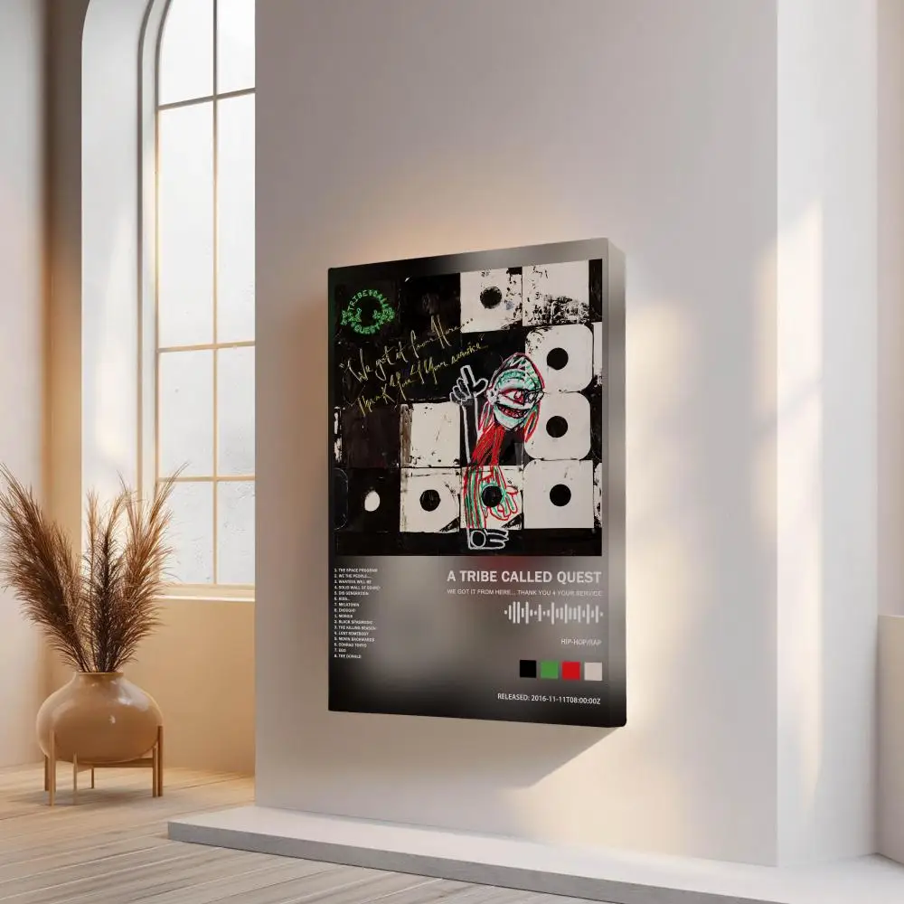 A Tribe Called Quest  Painting Calligraphy Inner Frame Album Cover Art Coffee House Bar Room Wall Decor