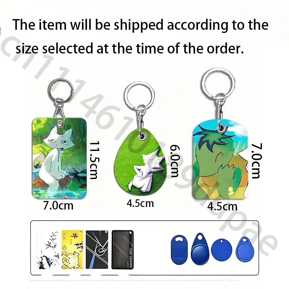 H-House Of Puso Protective Printed Leather Card Case Metal Keychain for Bank Credit Bus Subway ID Cards
