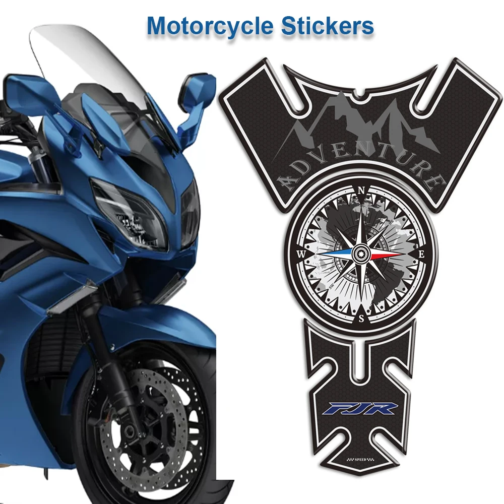 Motorcycle 3D Stickers Tank Pad Protector Decal Fuel Gas Anti Slip ADVENTURE Trunk For Yamaha FJR1300 FJR 1300