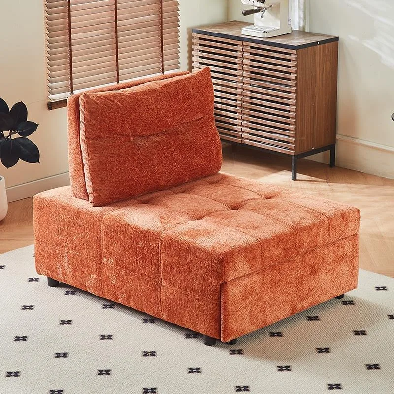 Dual-purpose pull-out sofa bed, small apartment cat scratch pizza puff tofu sofa, retractable single sofa bed