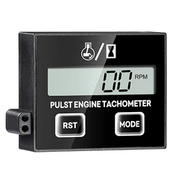 Induction Chainsaw Lawn Mower High Tachometer Digital LCD Display Inductive Pulse Tachometer Gasoline Engine Debugging Timer