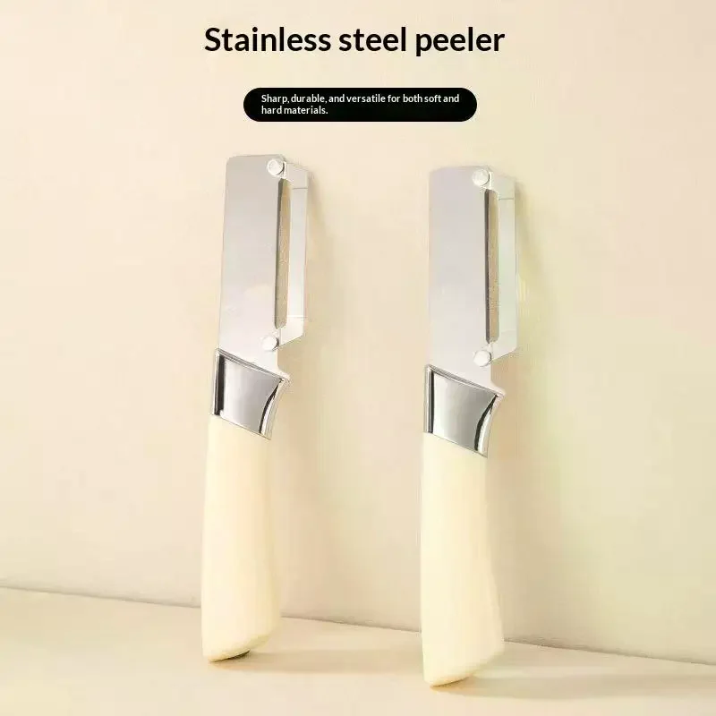 

Versatile Stainless Steel Flat Edge Peeler for Quick Potato Watermelon Preparation Non-Slip Grip Design