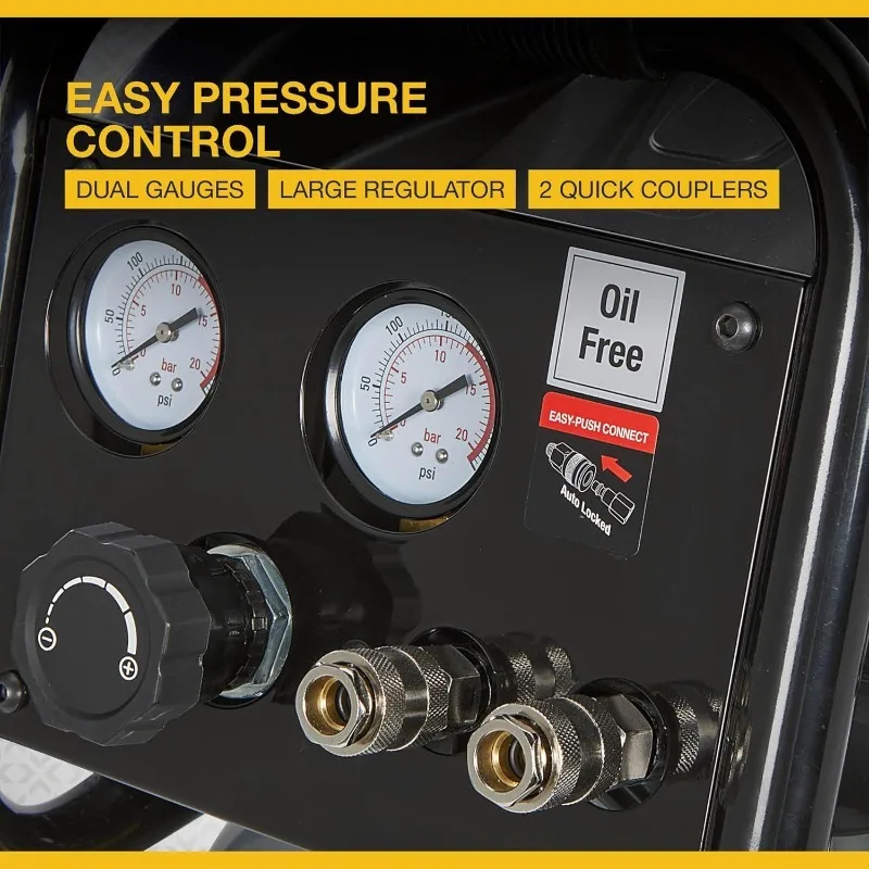 ضاغط هواء سعة 20 جالون، 2 حصان، 120 فولت، 175 رطل لكل بوصة مربعة #4