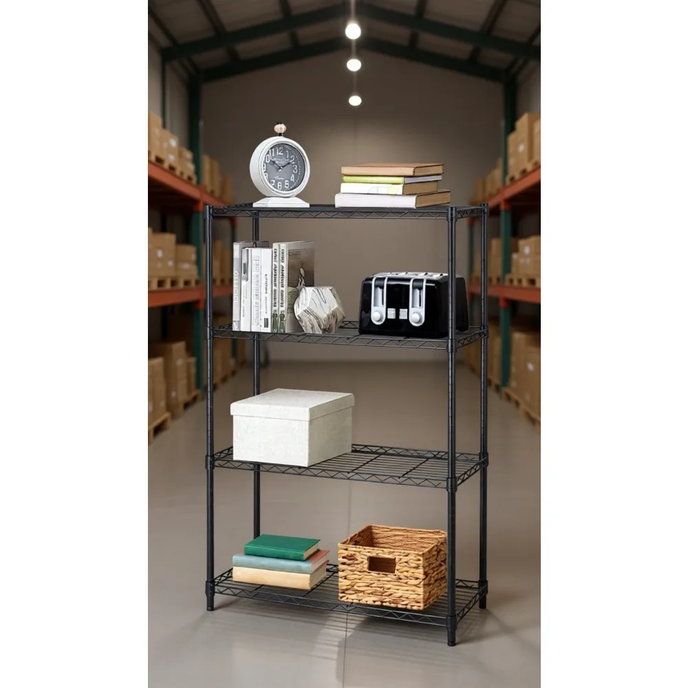 

Регулируемый металлический стеллаж с проволочными полками, сертифицированный NSF, для небольших помещений: ресторанов, гаражей, кладовок, кухонь.