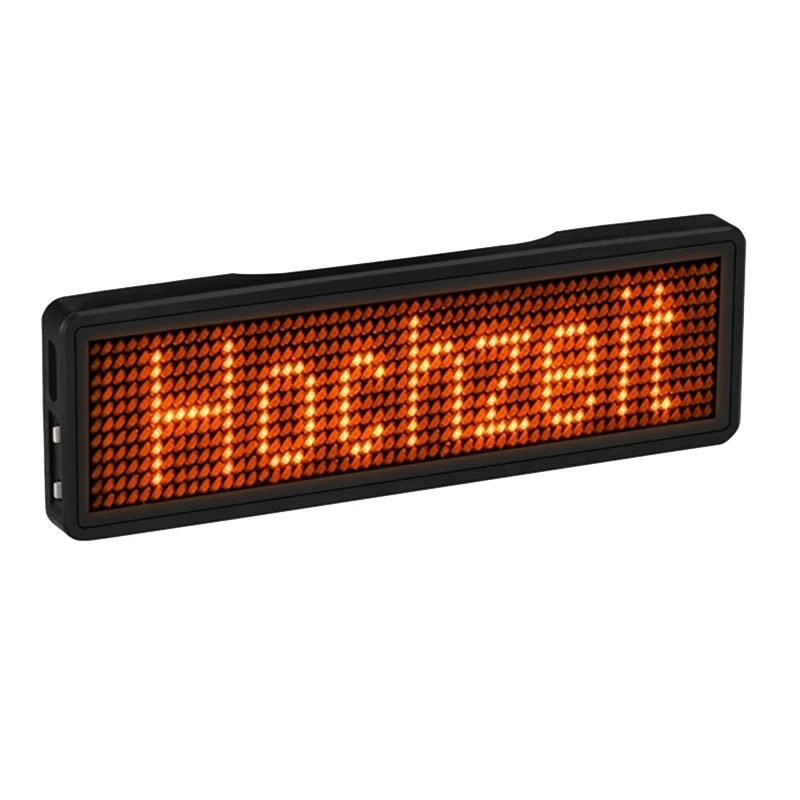 Bluetooth LED Name Badge Rechargeable Light Sign DIY Programmable Scrolling Message Board Display LED,Type 4