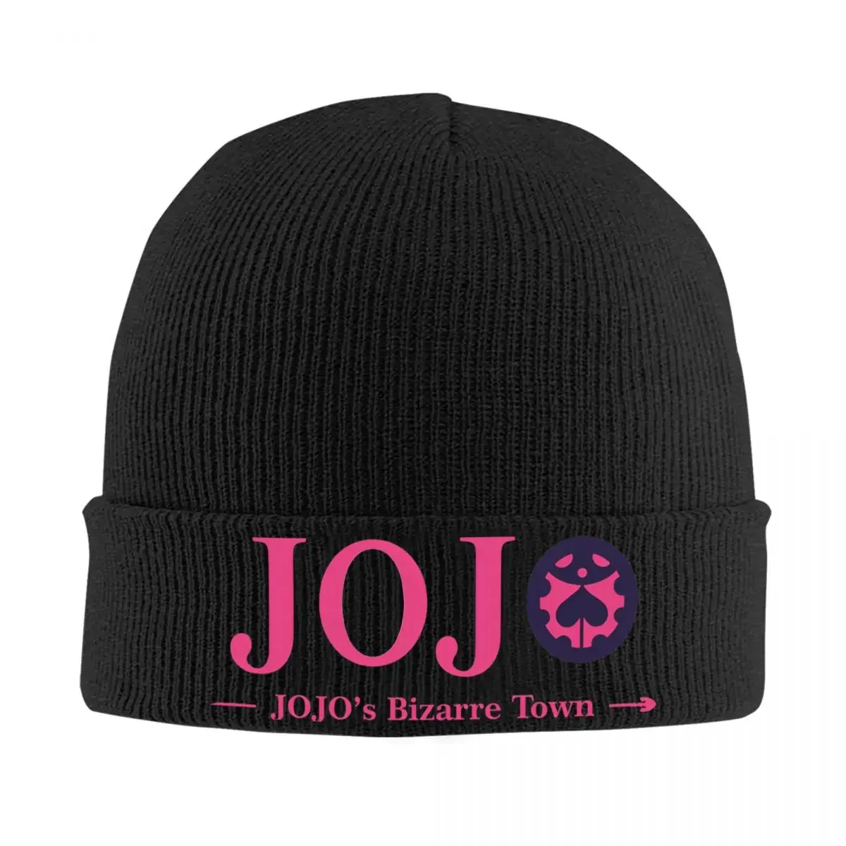 Jojos Bizarre Adventure Logo Bonnet Hats Anime Beanie Hats Custom Knitting Hat Winter Casual Men Women Gym Thermal Elastic Cap