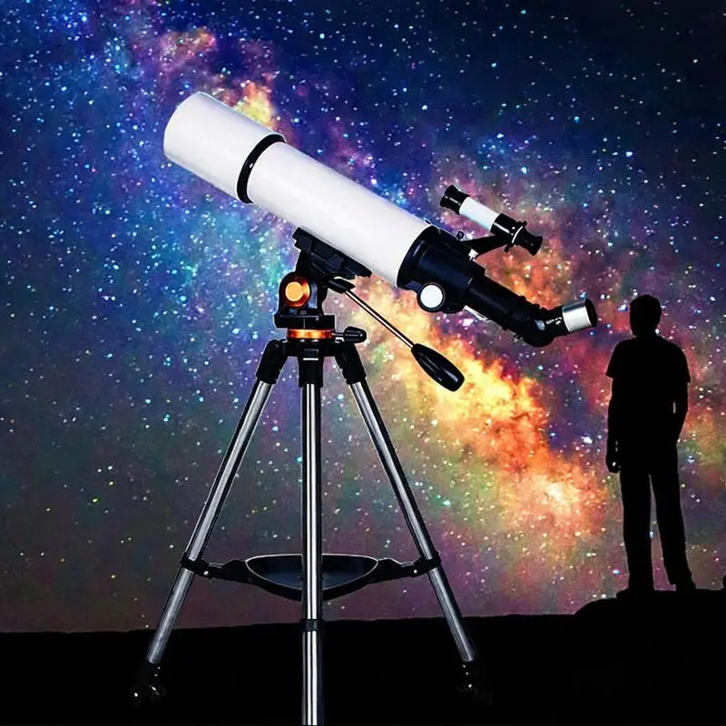 White High Definition Refraction Monocular Astronomy Children Beginner Star and Moon