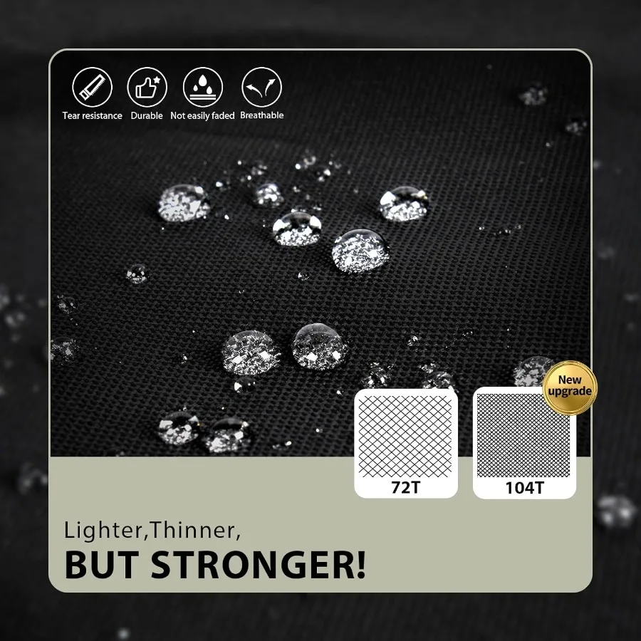 غطاء مقعد خارجي مقاوم للماء مقاس 88 × 40 × 33 بوصة لحماية أريكة الفناء قماش أكسفورد 420D مع فتحات تهوية وفوز #6