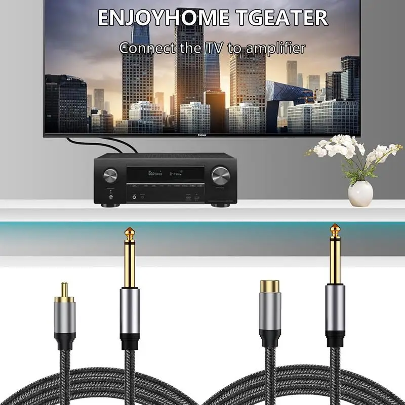 Audio Cable Plug And Play Guitar Audio Cord Audio Auxiliary Cord Long Stereo Audio Adapter Cable For Guitar Amplifier Mixer