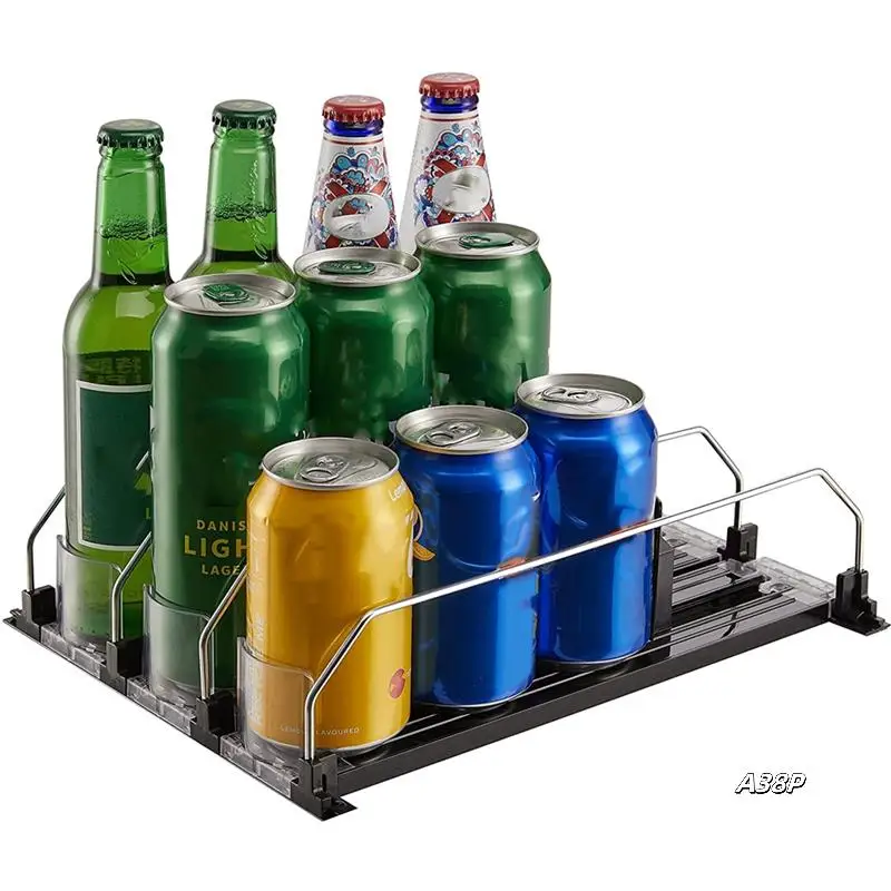 

Soda Can Dispenser Fridge Can Dispenser For Refrigerator With Adjustable Glide - Perfect For Soda, Beer, And Other Beverages