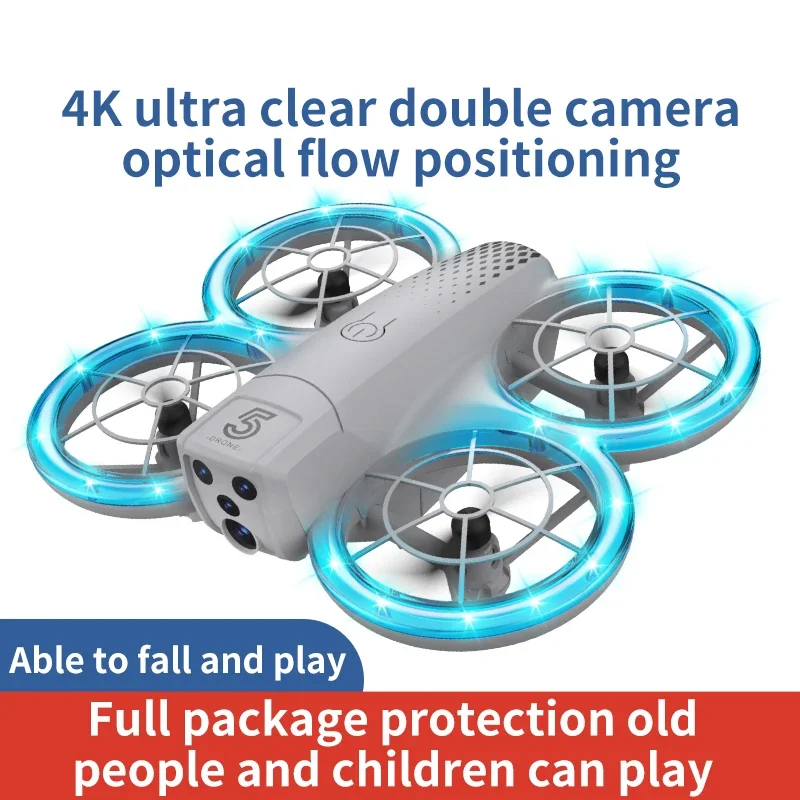

RC 4K Dual Camera Drone High-definition Aerial Photography LED Optical Flow Remote Control Quadcopter Kids Toys Boy Outdoor Game