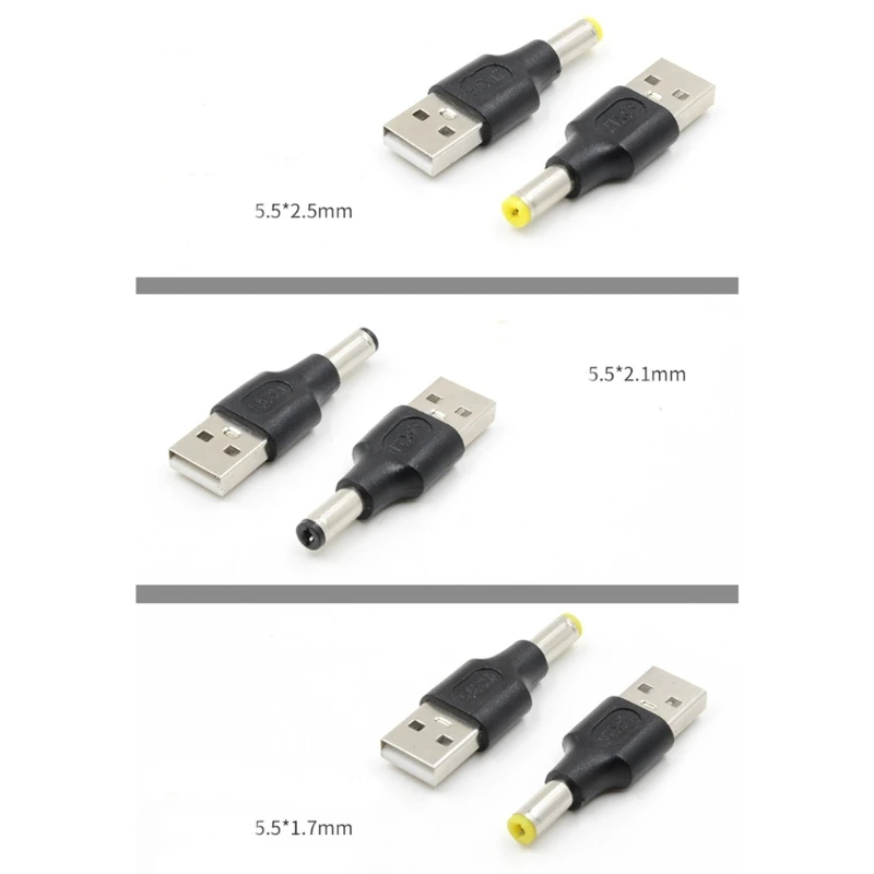 USB to 2.5x0.7mm 3.5x1.35mm 4.0x1.7mm 5.5x2.5mm 5.5x1.7mm 5.5x2.5mm 5.5x2.1mm Connector DropShipping