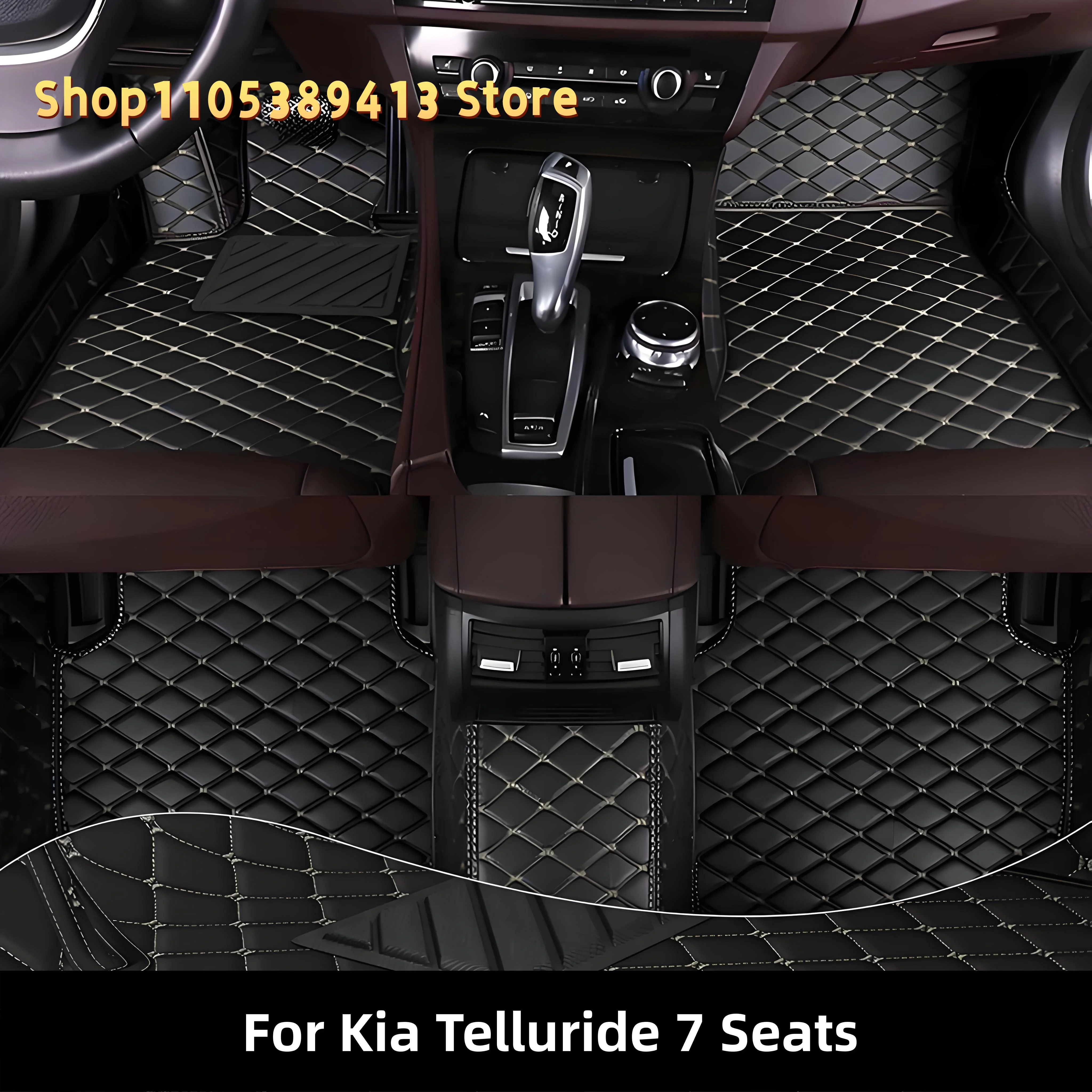 

Коврики для автомобиля из кожи на заказ для Kia Telluride 7 мест 2024-2028 гг. Аксессуары для автомобильных ковриков