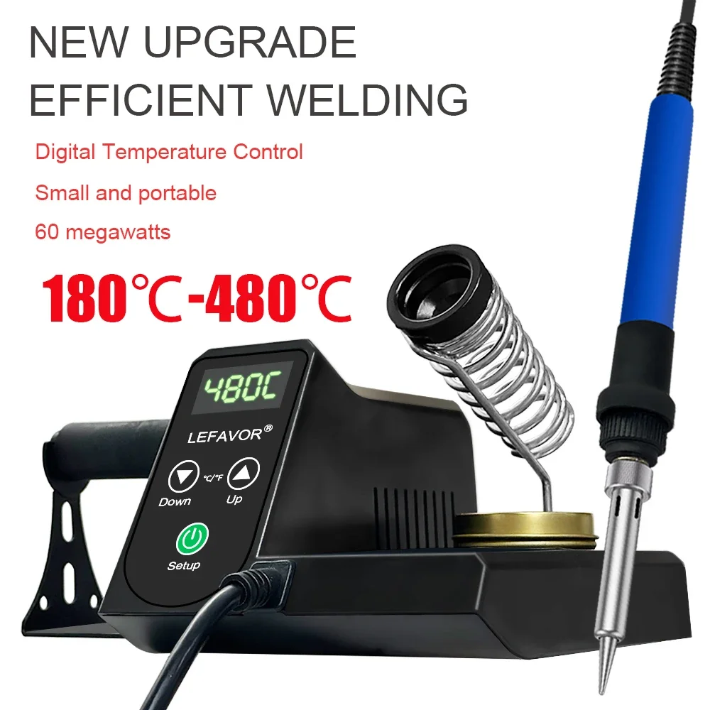 

60W Constant Soldering Station Compatible Original Soldering Iron Tip Handle Control Temperature Welding Rework Station Repair