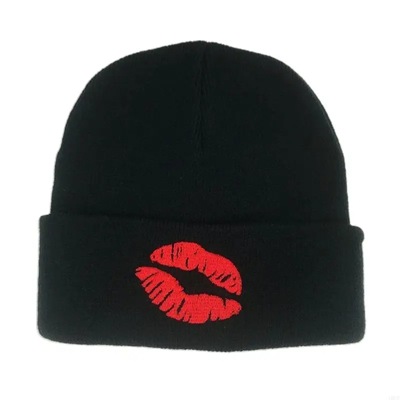 الكورية المتناثرة الرجال النساء قبعة صغيرة محبوكة قبعة الهيب هوب الكرتون القلب للفراشة التطريز الشتاء الثلوج تزلج تمتد مكبل