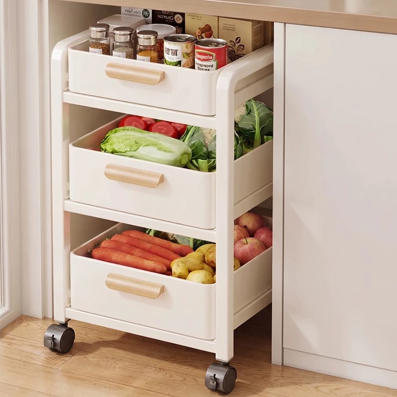 Adjustable Cart Kitchen Gadgets Basket Unit Vegetable Fruits Storage Shelves Tea Bags Cocina Accesorios Kitchens Accessories