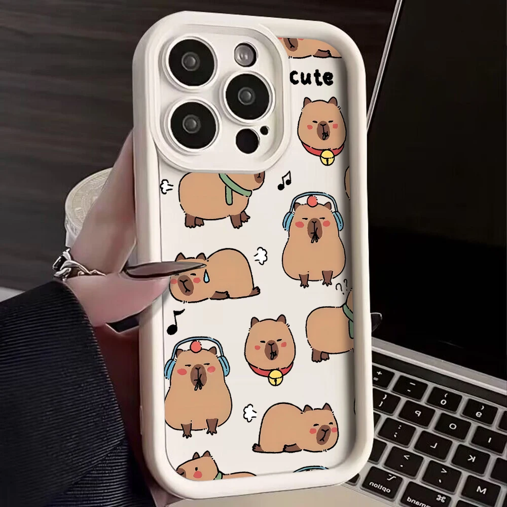 Funny Cartoon capybara Phone Case for OPPO Realme 12 8 8i 7i 11 C11 C12 C15 C20 C21Y C31 C33 C35 C53 C55 4G 5G Cover
