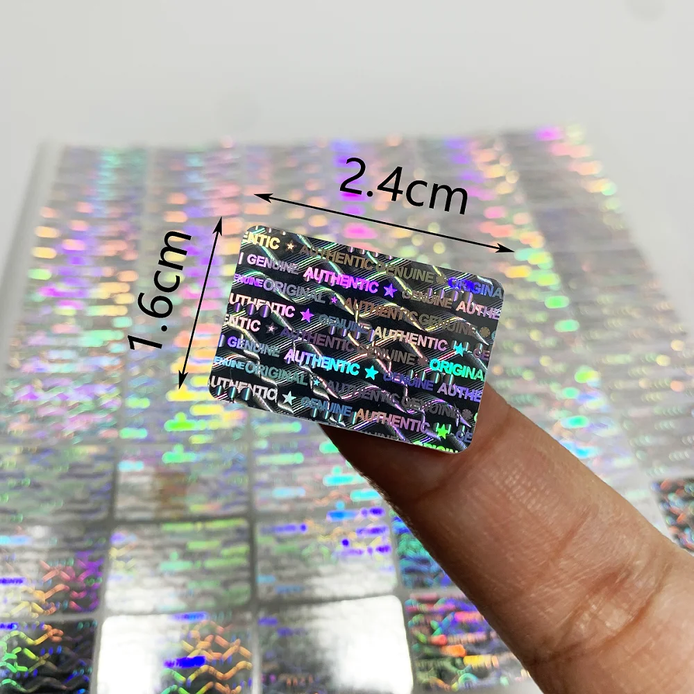 270pcs/540pcs Silvery Holographic Security Warranty Sealing Labels, Laser Original Tamper Proof Authentic Sealing Stickers