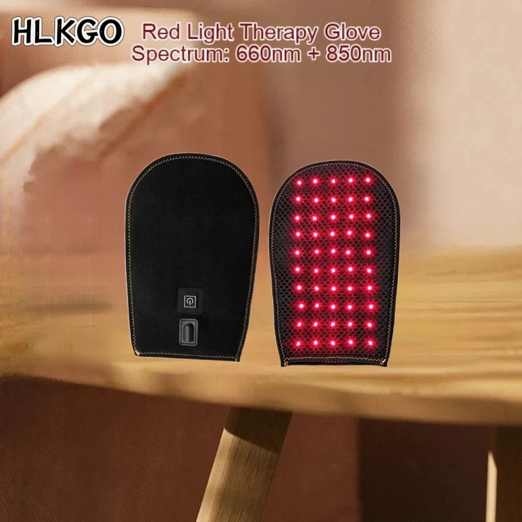 Red Light Therapy Glove 660nm 850nm Near Infrared LED Device for Home Use Hand Finger Arthritis Pain Relief
