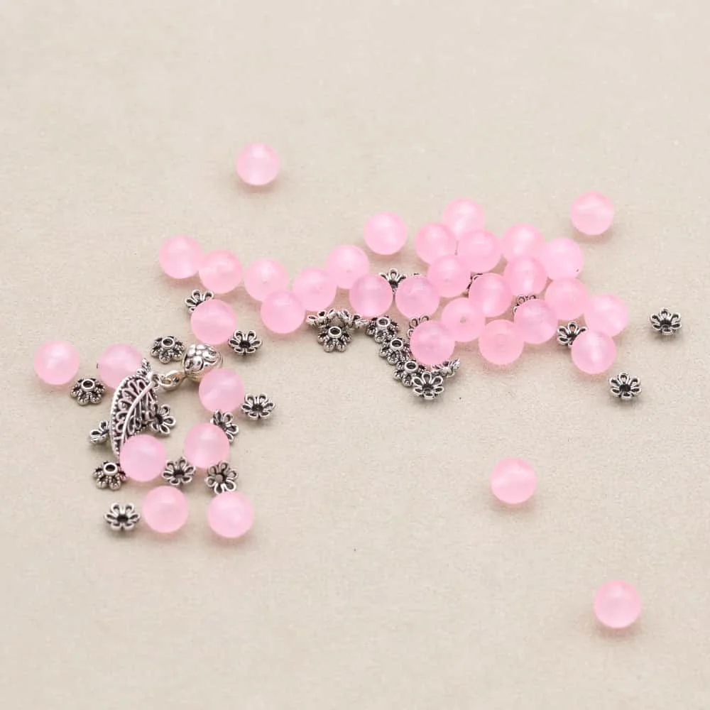 Fashion Jewelry Making Kits for Chalcedony Double Layer Beads Bracelet