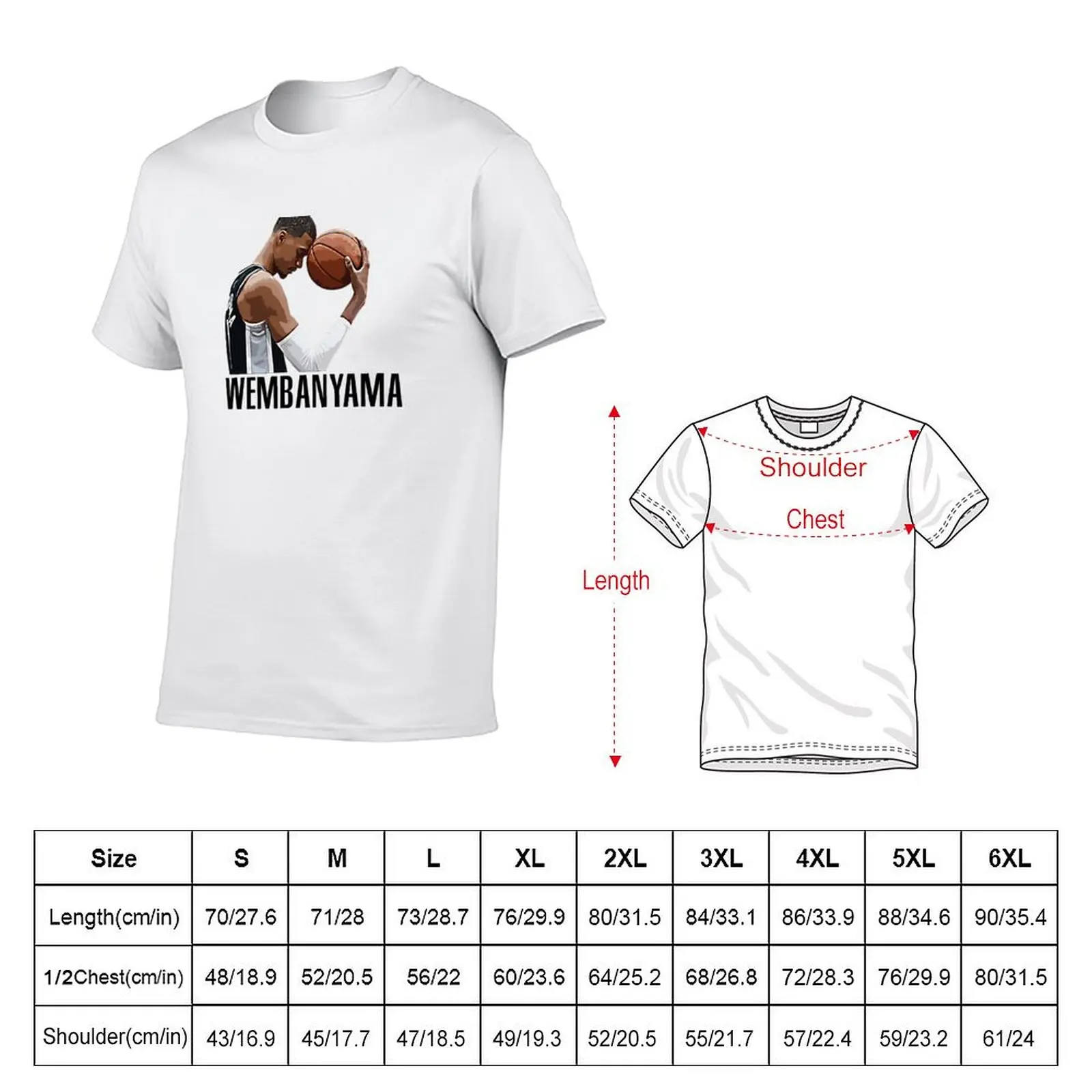 Wembanyama - rookie of the year T-shirt blacks anime korean fashion mens graphic t-shirts hip hop