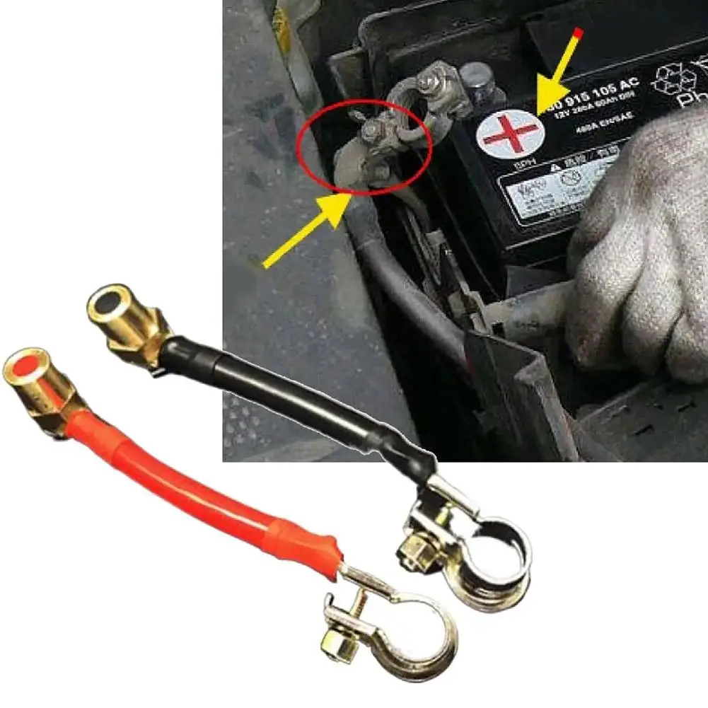  35 Square Car Battery Positive and Negative Extension Wire Modified Head Pile Cable Adapter Power 10cm Cord Length Truck
