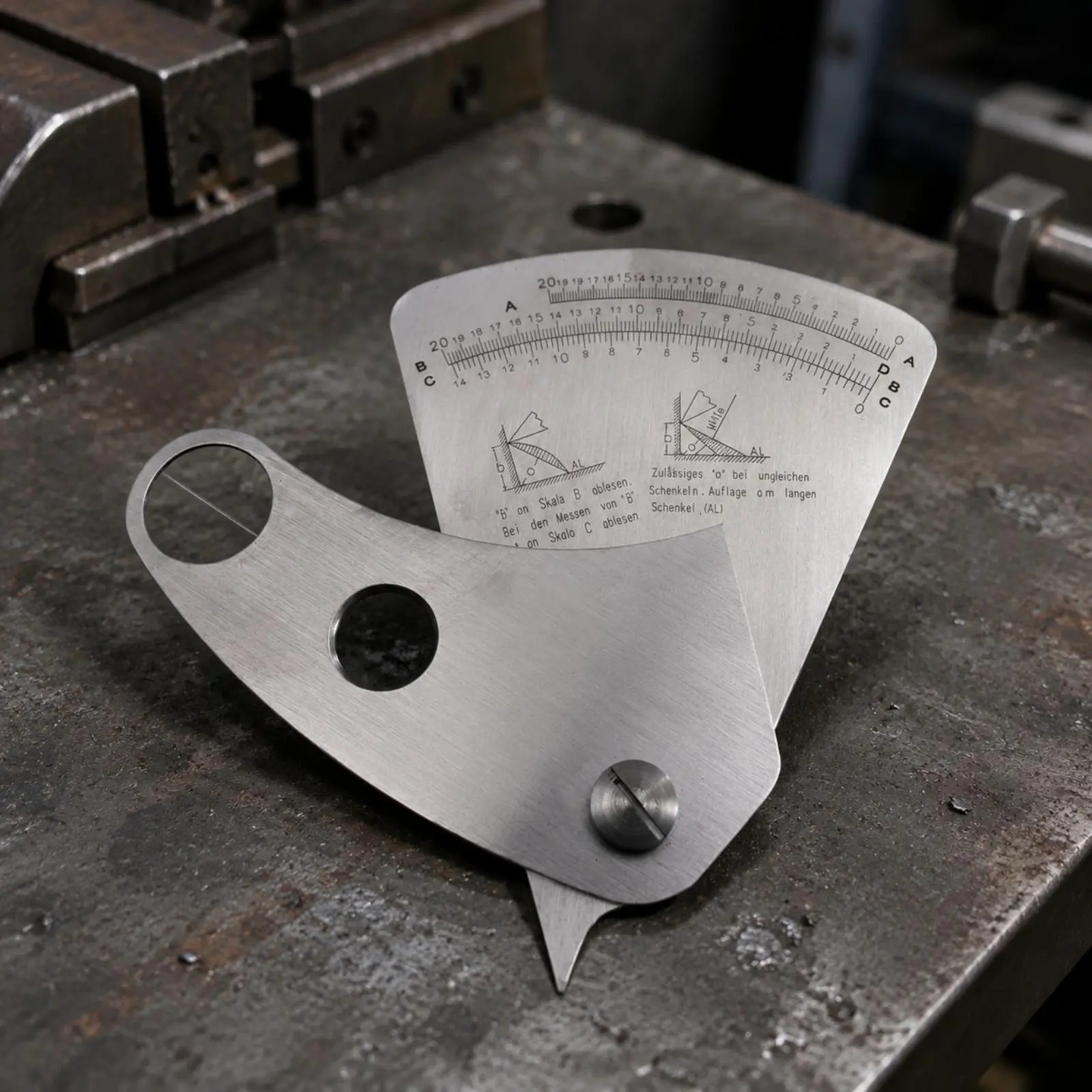 Stainless Steel Weld Gauge Imperial Scale Joining Angle Gauge Workshop Tool Rust Proof Long-Lasting for Welders, Factory