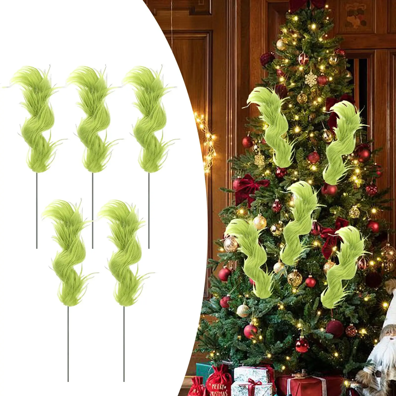 

5x Christmas Tree Picks Vase Filler Wreath Decoration Artificial Greenery Plants for Wedding Holiday Party Season Winter Decor