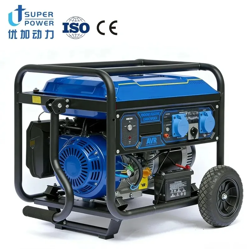 Household Portable Home Single Phase 8kva 10kva 12kva 15kva 20kva 4-Stroke Remote Start 12V DC Electric Start Generator