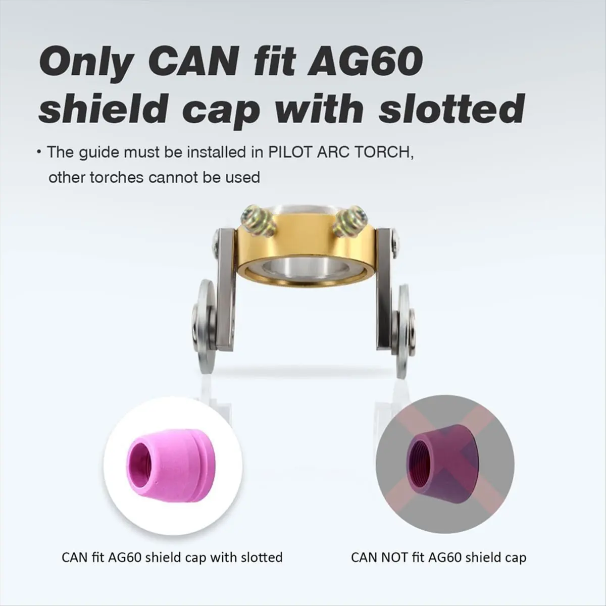 

2026 + -60 Slotted Cup Roller Guide Wheel Spacer Stand-Off for CUT50 CUT50D Cut50DP Cut60 LGK60 Plasma Cutter AG60 / SG55