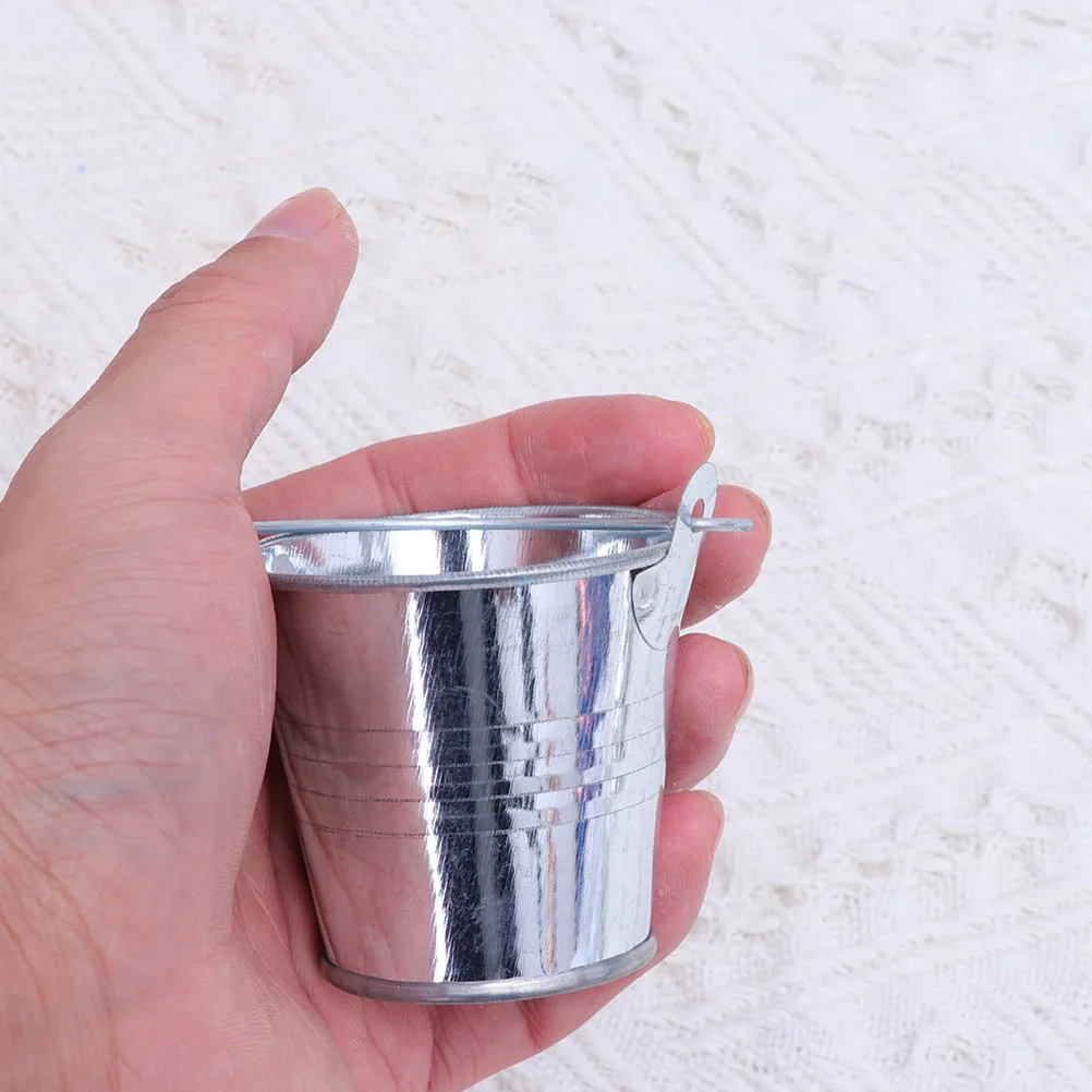 

6Pcs Mini Bucket Creative Iron Buckets Multi-Use Mini Flower Pot Candy Storage Box Home Gardening Decorative Compact