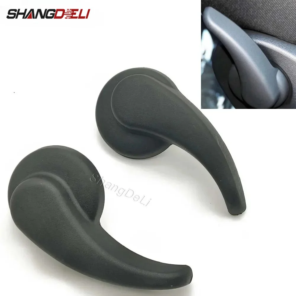 2PCS Left/Right Side Car Seat Adjustment Handle Black Seat Back Adjuster Grip for Citroen Sega Triumph for Peugeot 307 408