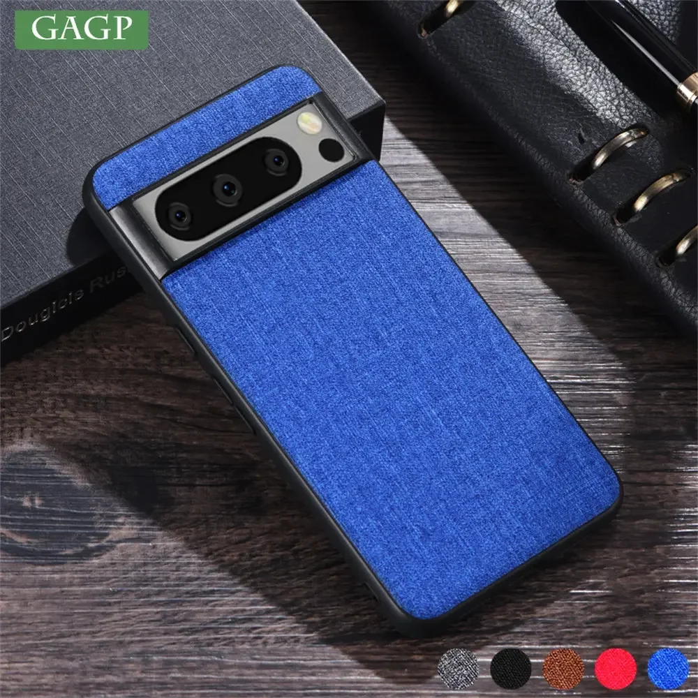 For Google Pixel 9 Pro 8A Luxury Fabric Pattern Case For Google Pixel 8 7 6 5 4 3 A XL Pro Fold Hard PC Shockpoof Bumper Cover