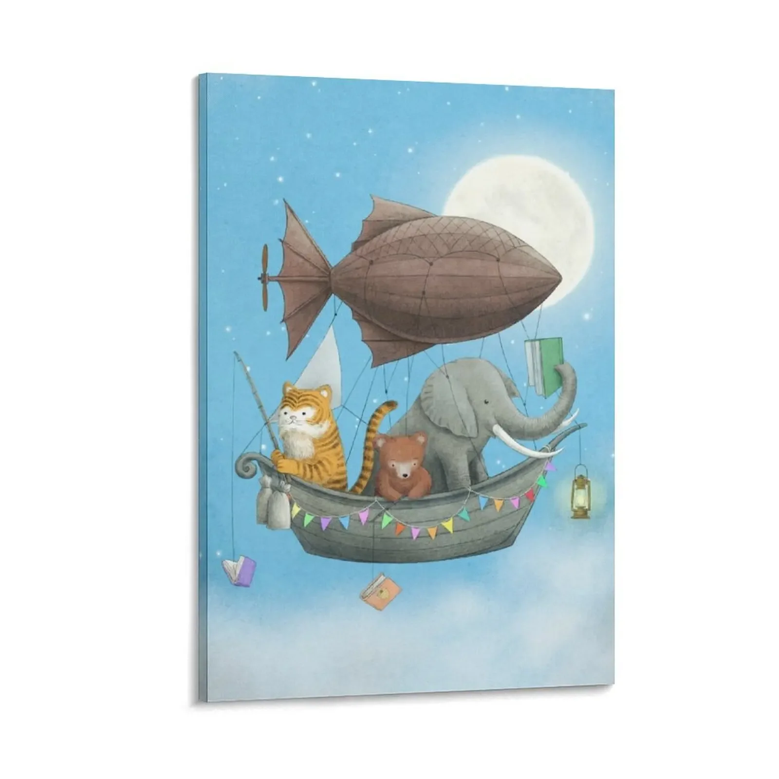 

Sail Into Stories Canvas Painting Paintings on the wall Picture on the wall wall art luxury home decor