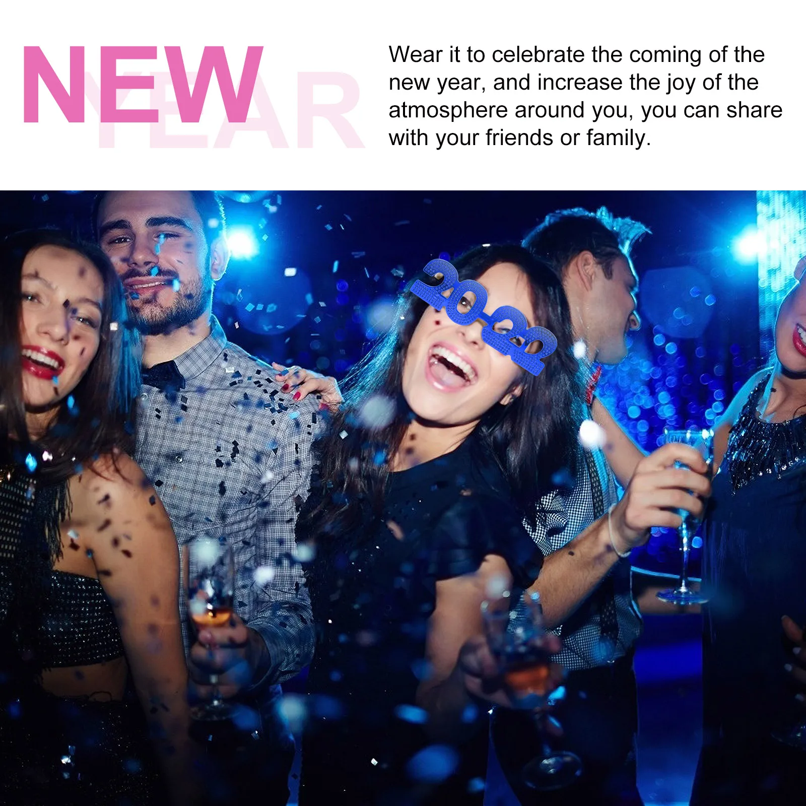

4 Pcs New Year Party Glasses Funny Filler Spectacles Sunglasses Props Photo Eyeglasses Miss