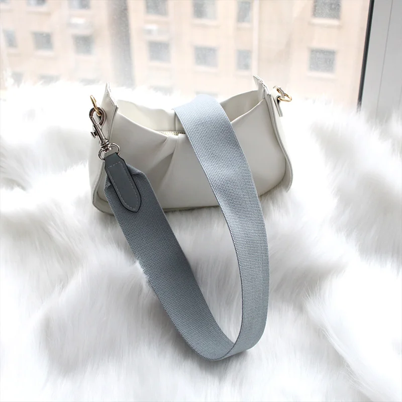 TINBERON Bag Accessories Canvas Shoulder Bag Strap Women Luxury Handbag Wide Bag Strap Solid Color Canvas Weaving Shoulder Strap